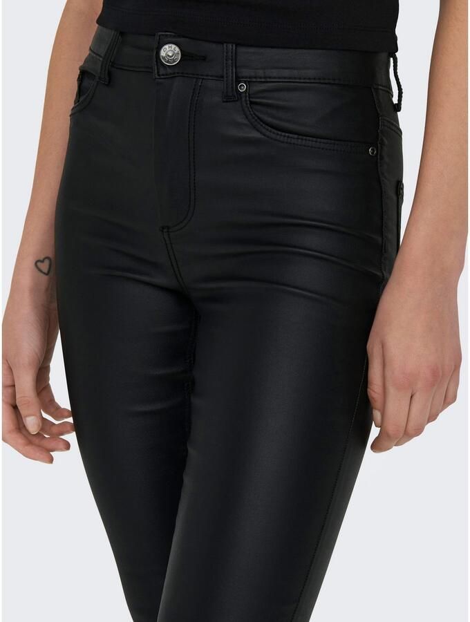 Only Imitatieleren broek ONLALIDA HW SKINNY COATED PANT PNT