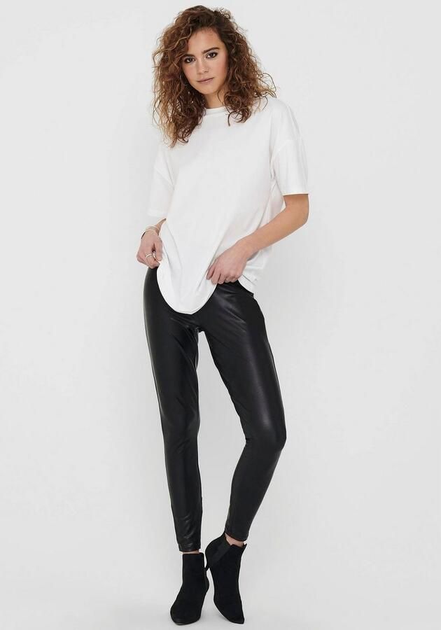 Only Imitatieleren broek ONLCOOL COATED LEGGING NOOS JRS - Foto 4