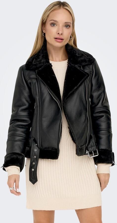 Only Imitatieleren jack ONLAGNETE FAUX LEATHER BIKER JKT OTW - Foto 6