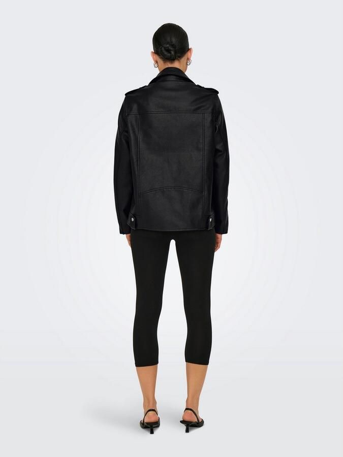 Only Imitatieleren jack ONLMILLE FAUX LEATHER JACKET OTW - Foto 5