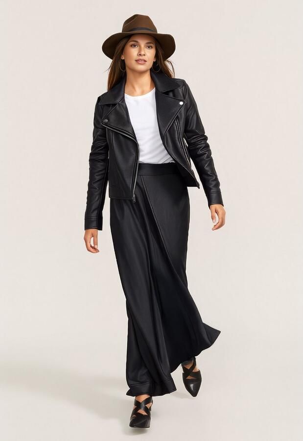 Only Imitatieleren jack ONLSABINE FAUX LEATHER BIKER OTW - Foto 3