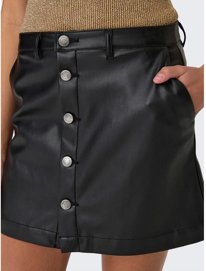 Only Imitatieleren rok ONLAMAZING-LIORA HW FAUX LEAT SKIRT PNT - Foto 3