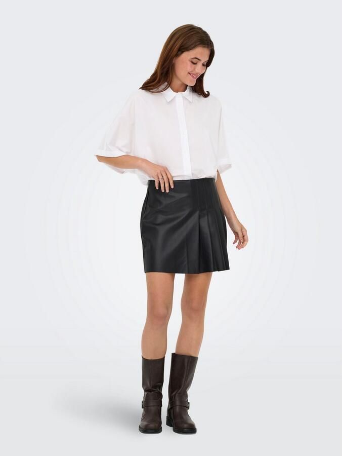 Only Imitatieleren rok ONLARTZY LIFE HW FAUX LEA PLE SKIRT PNT - Foto 4