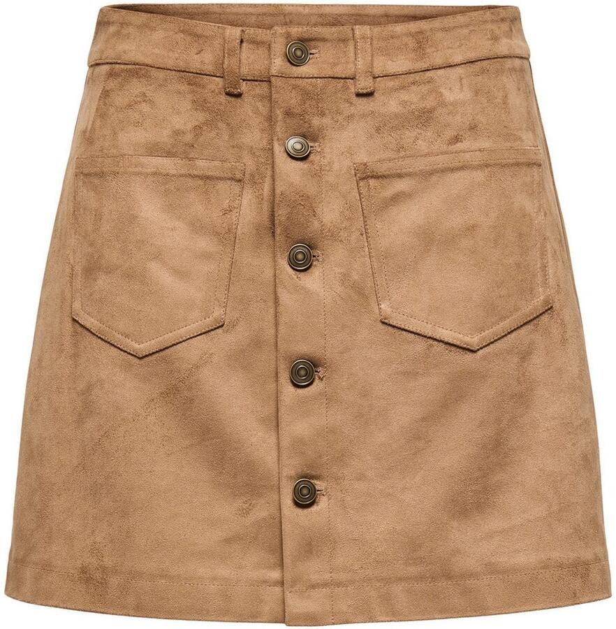 Only Imitatieleren rok ONLGISELLE FAUX SUEDE SKIRT OTW ZL