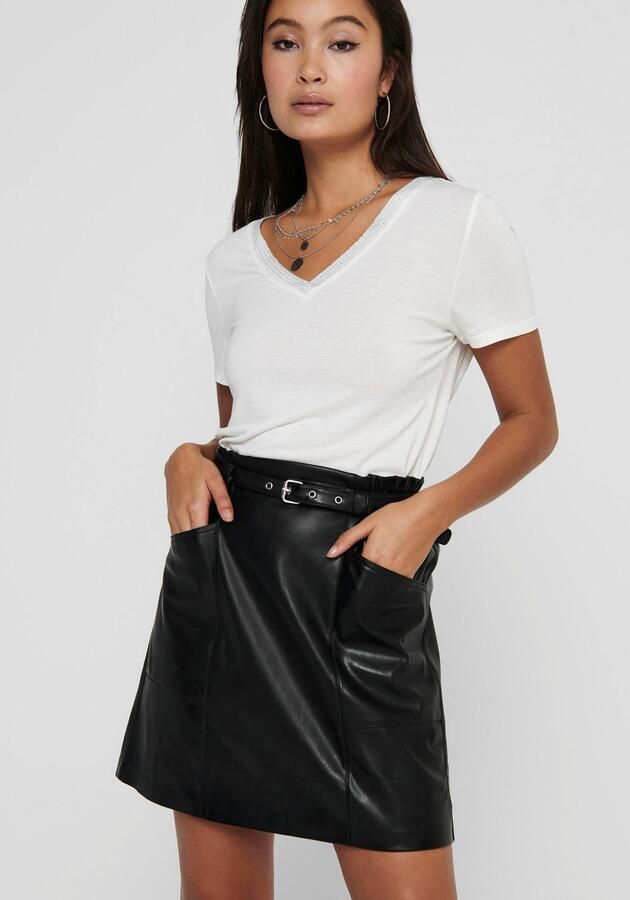 Only Imitatieleren rok ONLHEIDI FAUX LEATHER SKIRT OTW NOOS - Foto 3