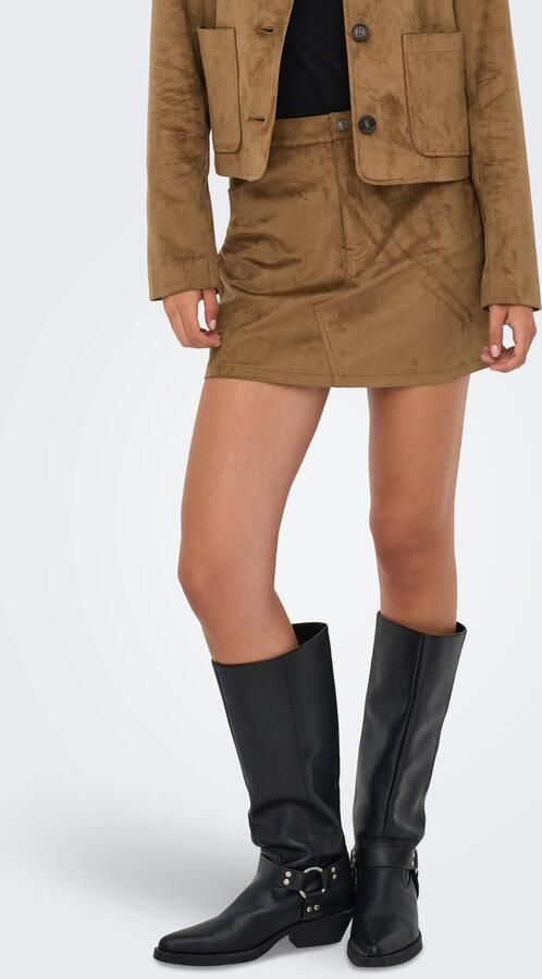 Only Imitatieleren rok ONLTULIP LIFE FAUX SUEDE SKIRT OTW - Foto 5