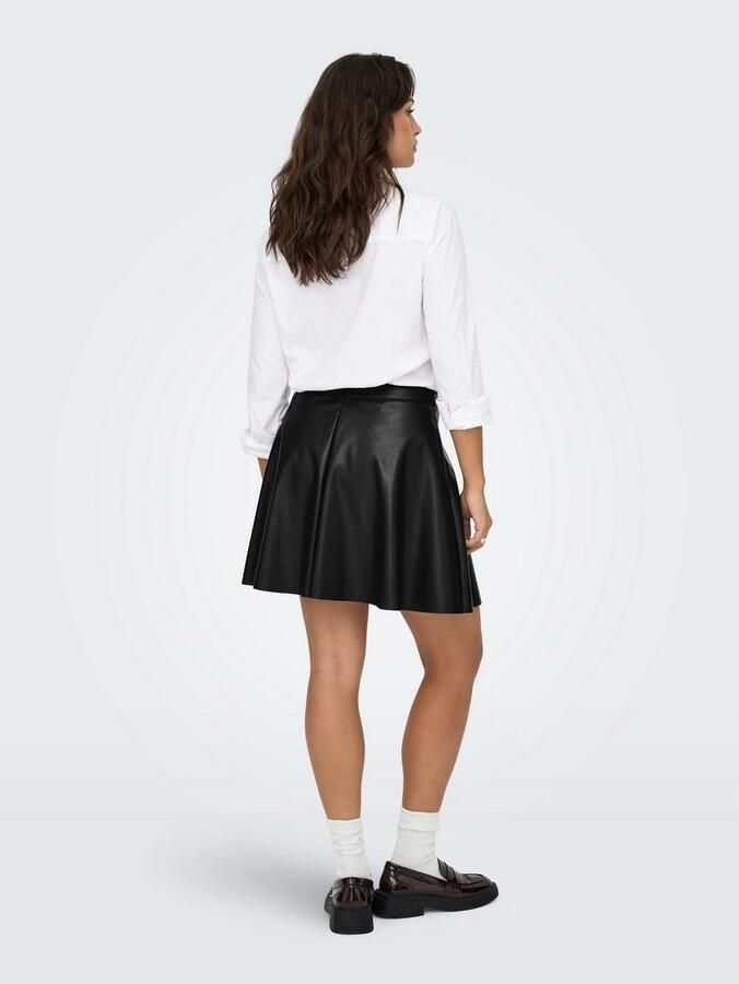Only Imitatieleren rok ONLUNA FAUX LEATHER FLARED SKIRT OTW - Foto 2