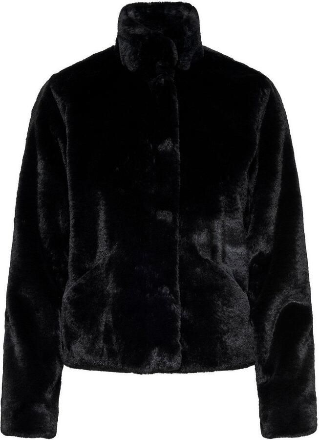 Only Regular fit jack van imitatiebont met opstaande kraag model 'NEWVIDA' - Foto 2