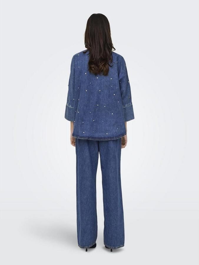 Only Denim Overhemd Klassiek Design met Moderne Details Blue Dames - Foto 2