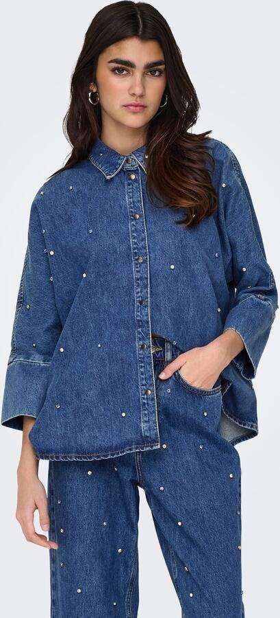 Only Denim Overhemd Klassiek Design met Moderne Details Blue Dames - Foto 5