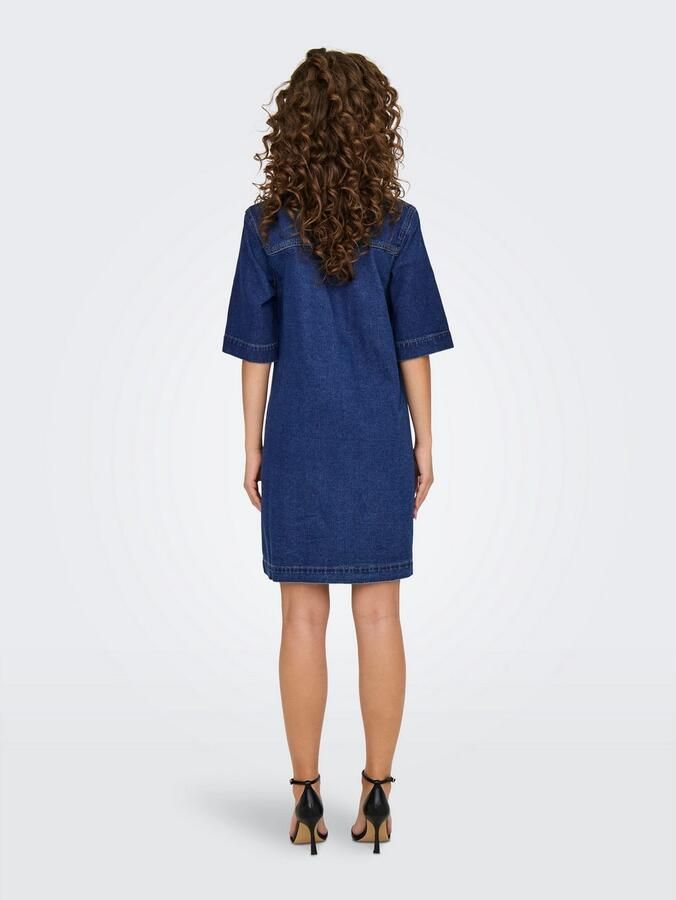 Only Jeans jurk ONLBELLE S S BUTTON DRESS DNM GUA NOOS - Foto 5