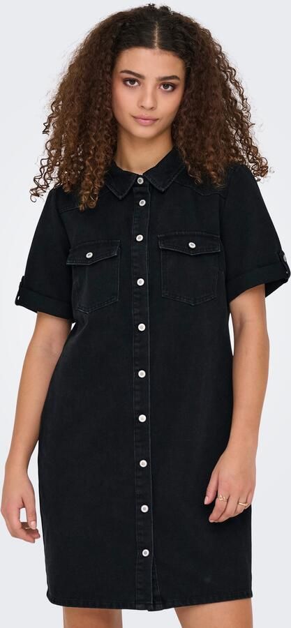 Only Jeans jurk ONLLISA – Denimjurk met knoopsluiting en borstzakken modieus denim regular fit katoenmix overhemdkraag - Foto 7