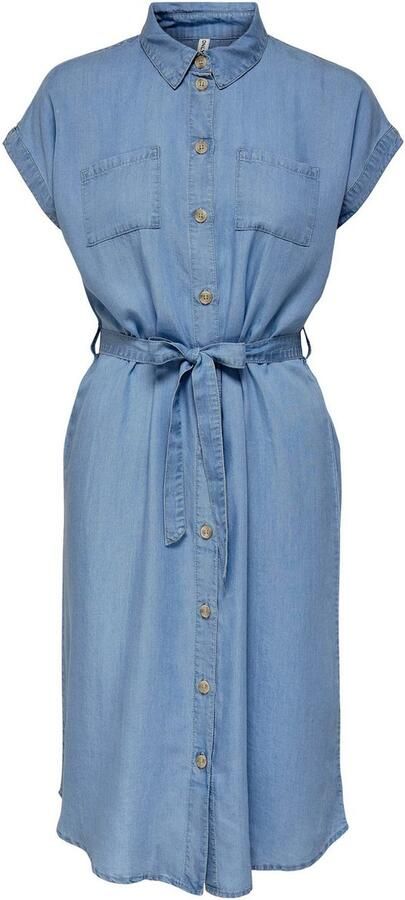 Only Jeans jurk ONLPEMA – Jeansjurk met knoopsluiting en borstzakken - Foto 3