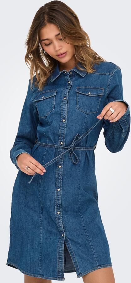 Only Jeans jurk ONLSASIA L S STRETCH DNM DRESS AKM - Foto 6