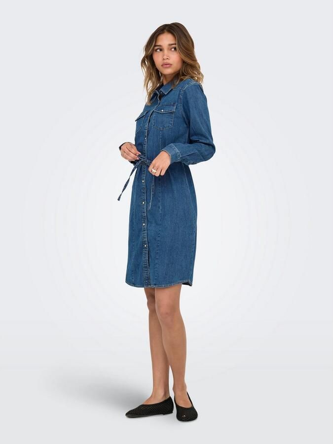 Only Jeans jurk ONLSASIA L S STRETCH DNM DRESS AKM - Foto 4