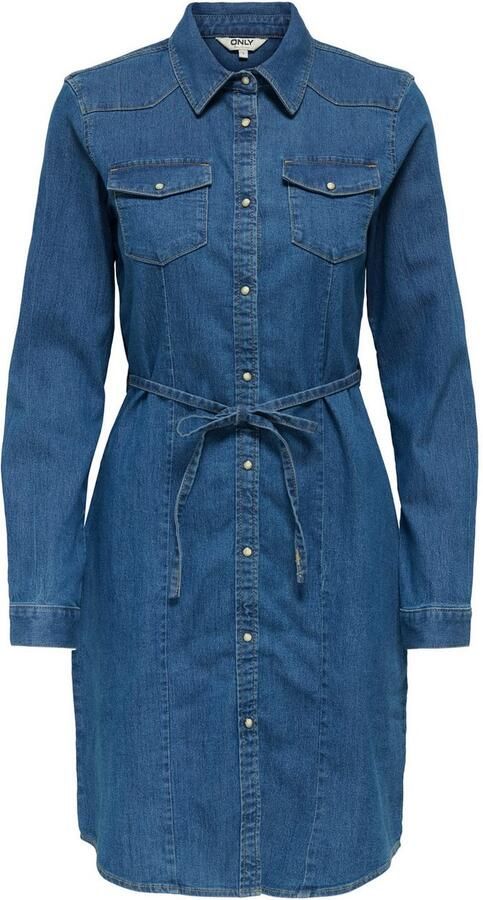 Only Jeans jurk ONLSASIA L S STRETCH DNM DRESS AKM - Foto 5