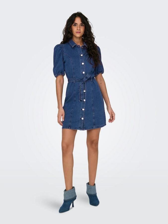 Only Jeans jurk ONLVIBBE SS BELT DNM DRESS NOOS - Foto 4