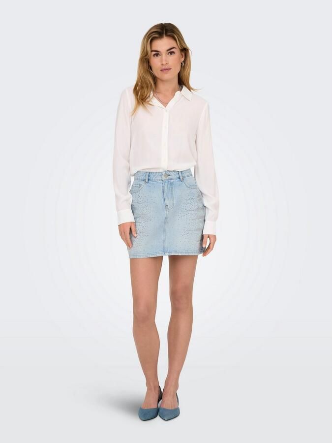 Only Jeans rok ONLSTELLA RHINESTONE SHORT SKIRT DNM AZG - Foto 5