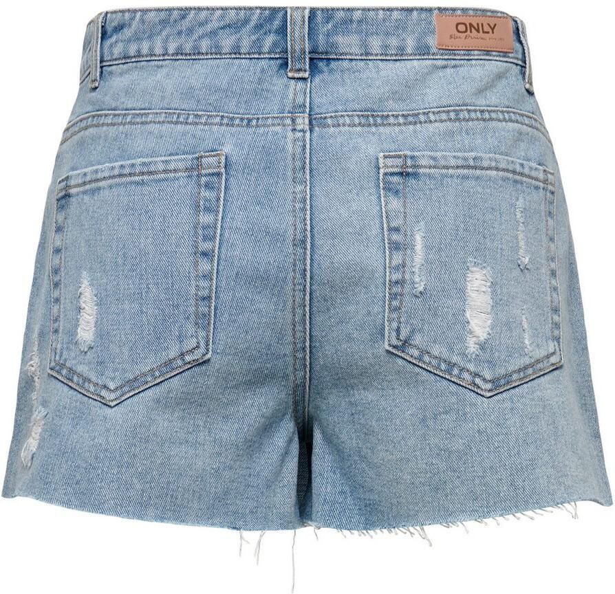 Only Jeans rok ONLTEXAS – Destroyed effect voor trendy broekrokstijl figuuraccentuerend denim jeans katoen destroyed effect effen - Foto 2