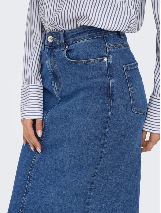 Only Jeans rok ONLWONDER MIDI BACK SLIT SKIRT PIM DNM