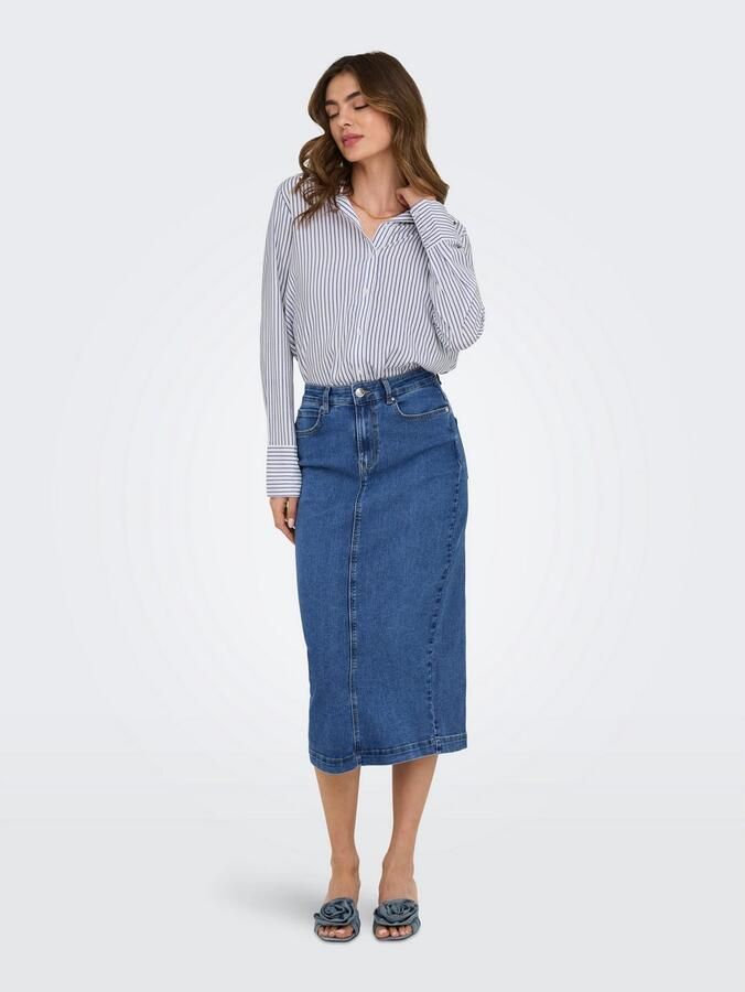 Only Jeans rok ONLWONDER MIDI BACK SLIT SKIRT PIM DNM - Foto 3
