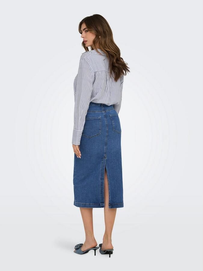 Only Jeans rok ONLWONDER MIDI BACK SLIT SKIRT PIM DNM - Foto 4