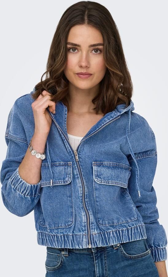 Only Jeansjack ONLKENZIE – Jeansblouson met capuchon en ritssluiting - Foto 6