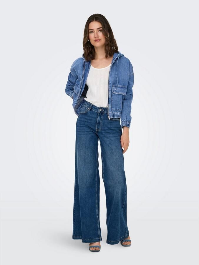 Only Jeansjack ONLKENZIE – Jeansblouson met capuchon en ritssluiting - Foto 3