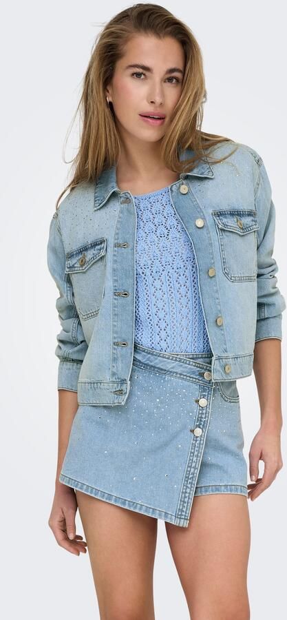 Only Jeansjack ONLLUMI LS RHINESTONE JACKET DNM PIM - Foto 6