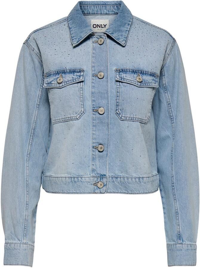 Only Jeansjack ONLLUMI LS RHINESTONE JACKET DNM PIM - Foto 5