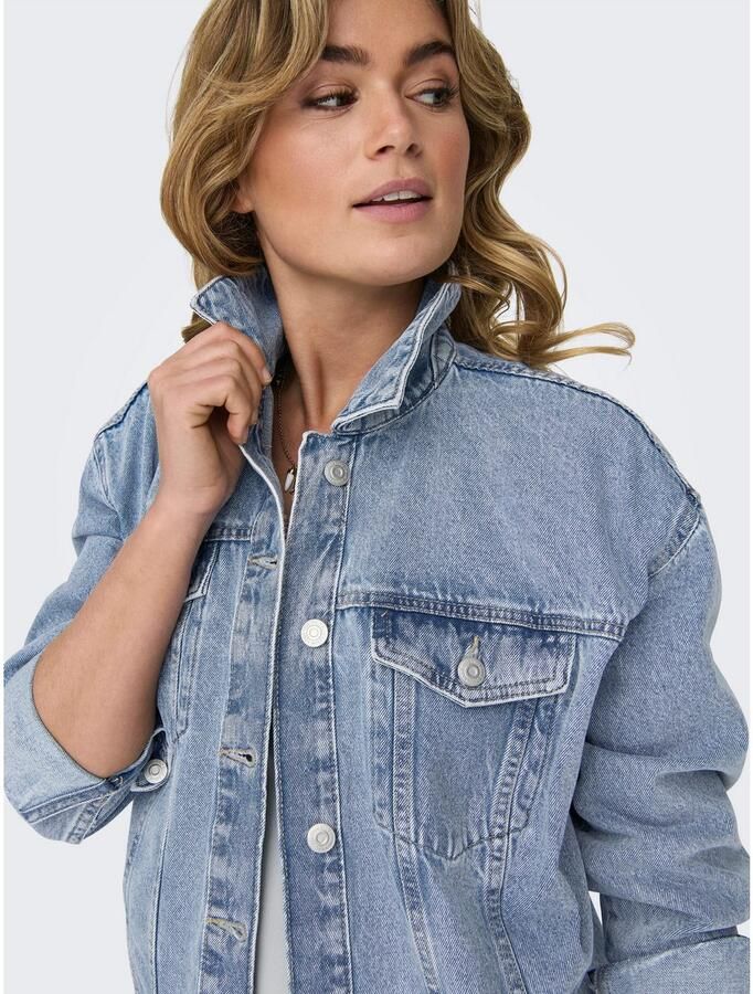 Only Jeansjack ONLOCEAN – Spijkerjack met knoopsluiting en manchetten - Foto 4