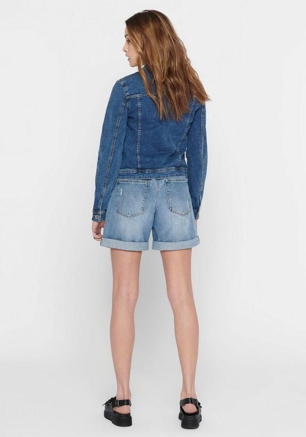 Only Jeansjack ONLTIA DNM JACKET MB BEX02 NOOS in lichte used-wassing met stretch - Foto 6