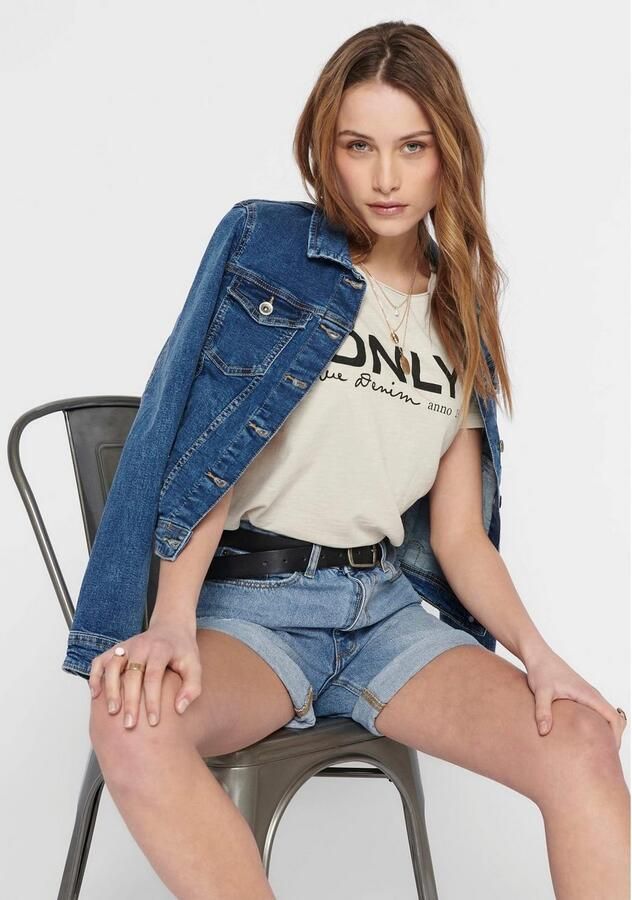 Only Jeansjack ONLTIA DNM JACKET MB BEX02 NOOS in lichte used-wassing met stretch - Foto 5