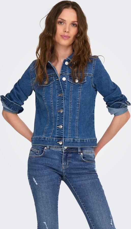 Only Jeansjack ONLWONDER – Spijkerjack in korte vorm met stretch figuuraccentuerend casual denim katoenmix borstzakken - Foto 3