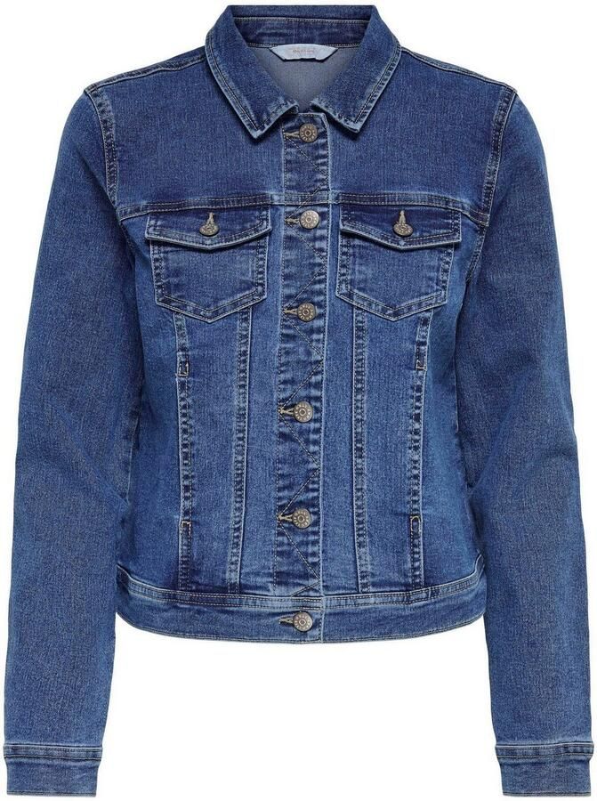 Only Jeansjack ONLWONDER – Spijkerjack met deelnaad en stretch zeer figuuraccentuerend casual denim katoenmix borstzakken - Foto 4