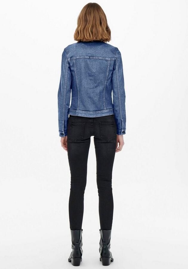 Only Jeansjack ONLWONDER – Spijkerjack met deelnaad en stretch zeer figuuraccentuerend casual denim katoenmix borstzakken - Foto 5