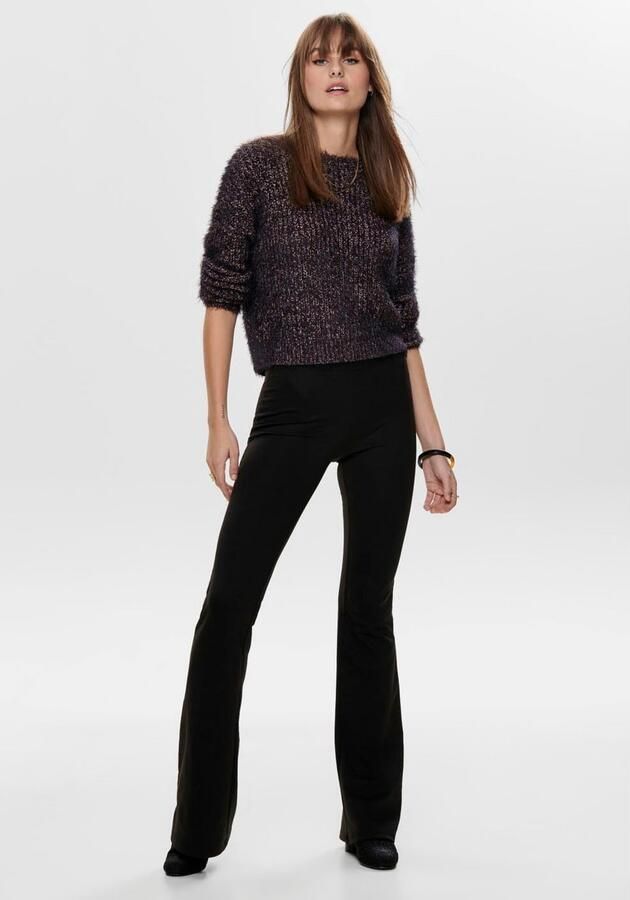 Only Jerseybroek ONLFEVER – Jerseybroek met stretch en uitlopende pijpen skinny fit casual jersey polyester zonder uitsnijding - Foto 7