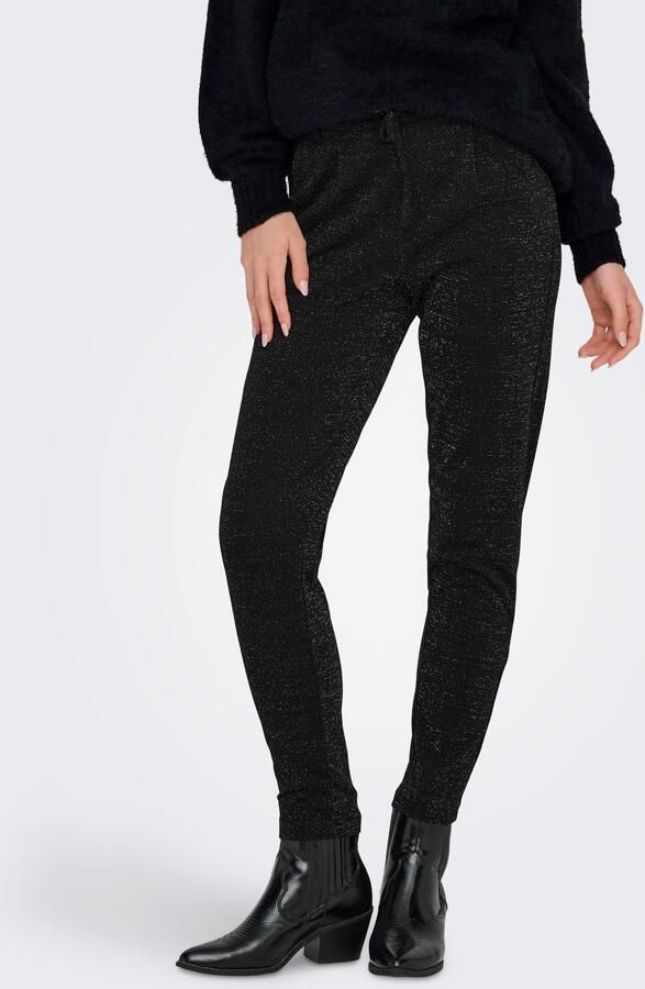 Only Regular fit stoffen broek met glittereffect model 'POPTRASH-ALYA' - Foto 6