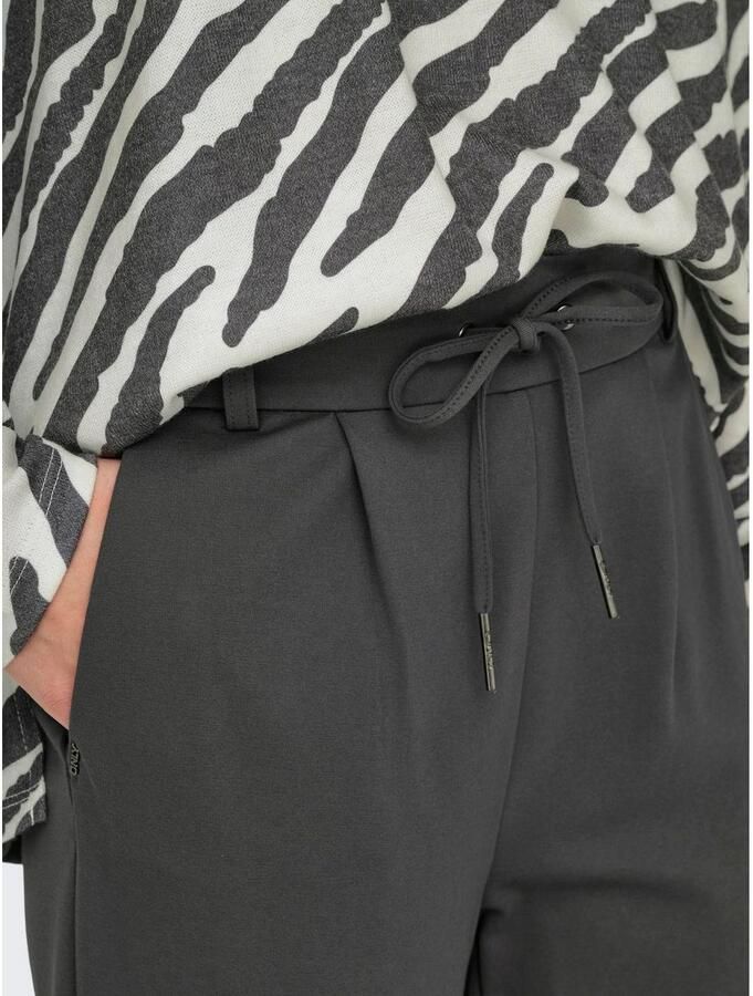 Only Slim fit bandplooibroek met tunnelkoord model 'POPTRASH LIFE EASY'