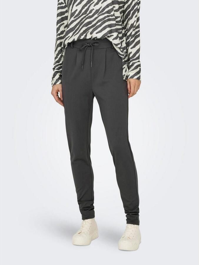 Only Slim fit bandplooibroek met tunnelkoord model 'POPTRASH LIFE EASY' - Foto 5