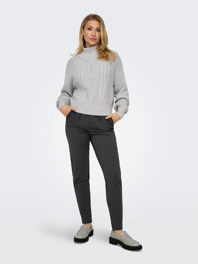 Only Slim fit bandplooibroek met tunnelkoord model 'POPTRASH LIFE EASY' - Foto 6