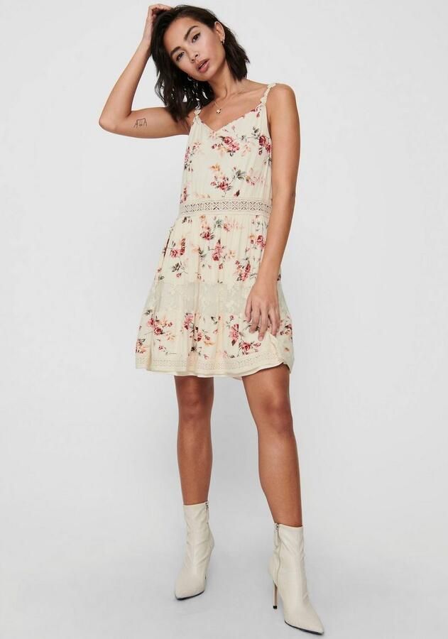 Only Jurk in overgooiermodel ONLKARMEN ANNE LIFE S L DRESS WVN NOOS