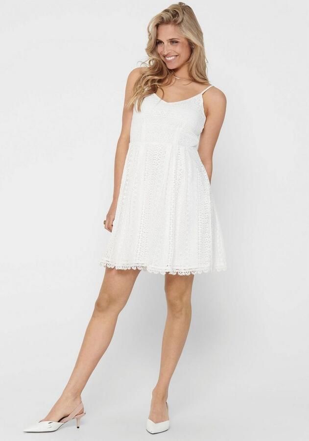 Only Jurk met bandjes ONLHELENA – Jurk met bandjes van katoen voor de zomer