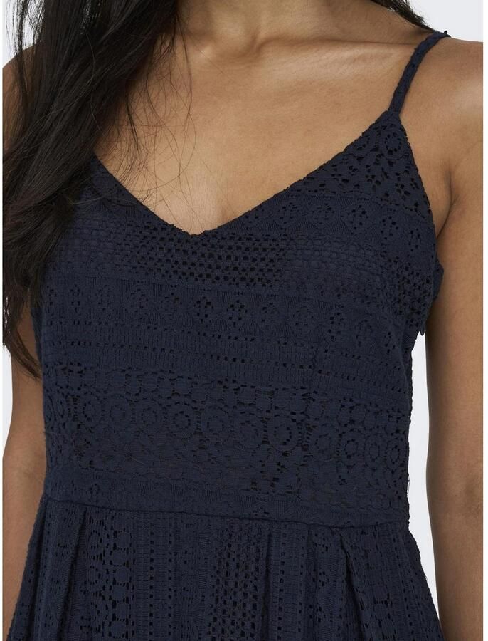 Only Jurk met bandjes ONLHELENA – Jurk met bandjes van katoen voor de zomer