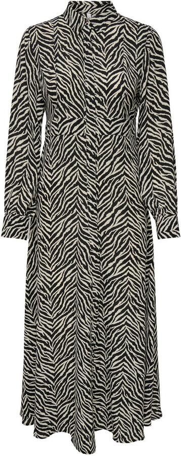 Only Jurk met overhemdkraag ONLHELEN LIFE L S V-NECK MAXI DRESS PTM - Foto 5