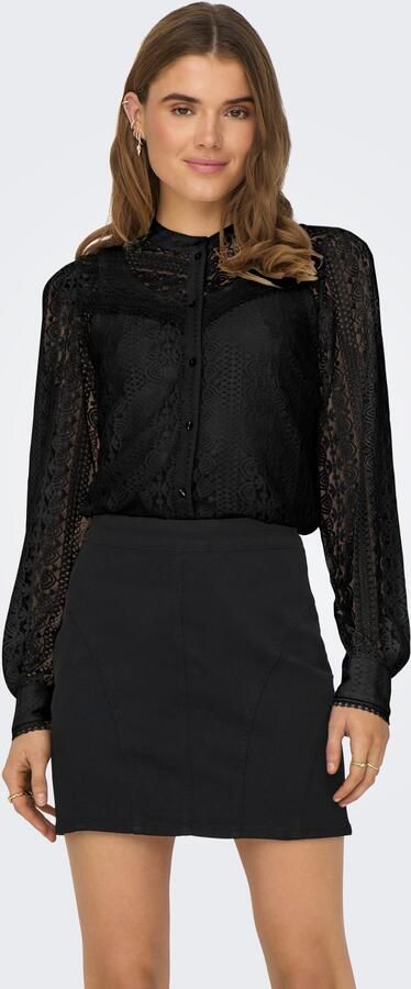 Only Regular fit blouse van transparant kant model 'REBA' - Foto 4