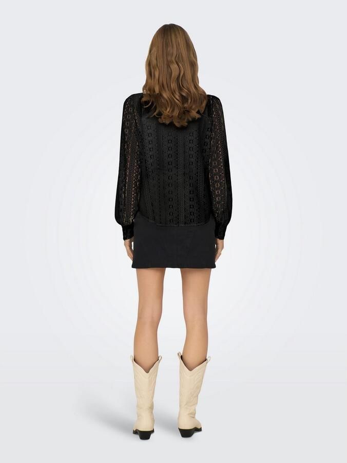 Only Regular fit blouse van transparant kant model 'REBA' - Foto 2