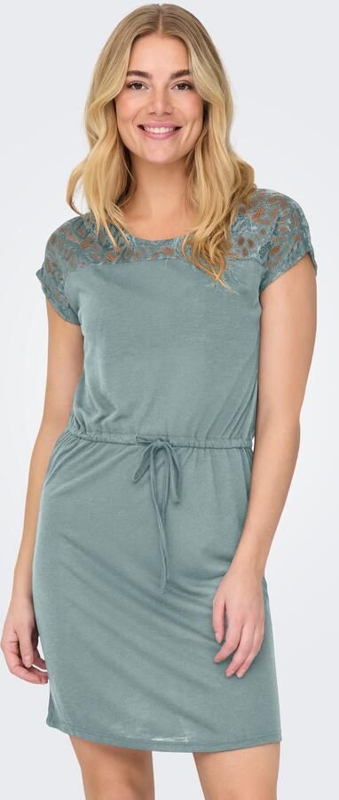 Only Getailleerde knielange jurk met kant model 'SINDY LIFE' - Foto 3