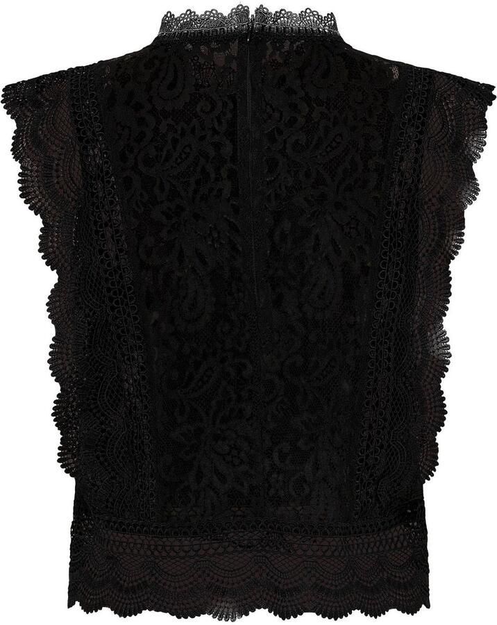 Only Kanten shirt ONLKARO – Kantentop met opstaande kraag voor elegante looks - Foto 2