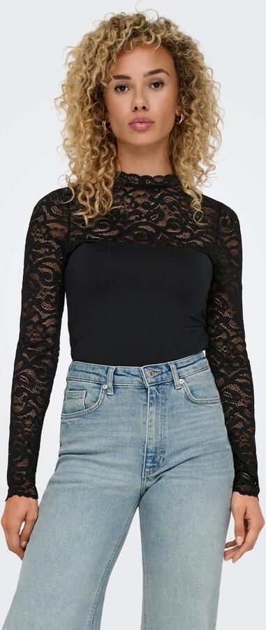 Only Kanten shirt ONLLIV L S LACE TOP ACC - Foto 6